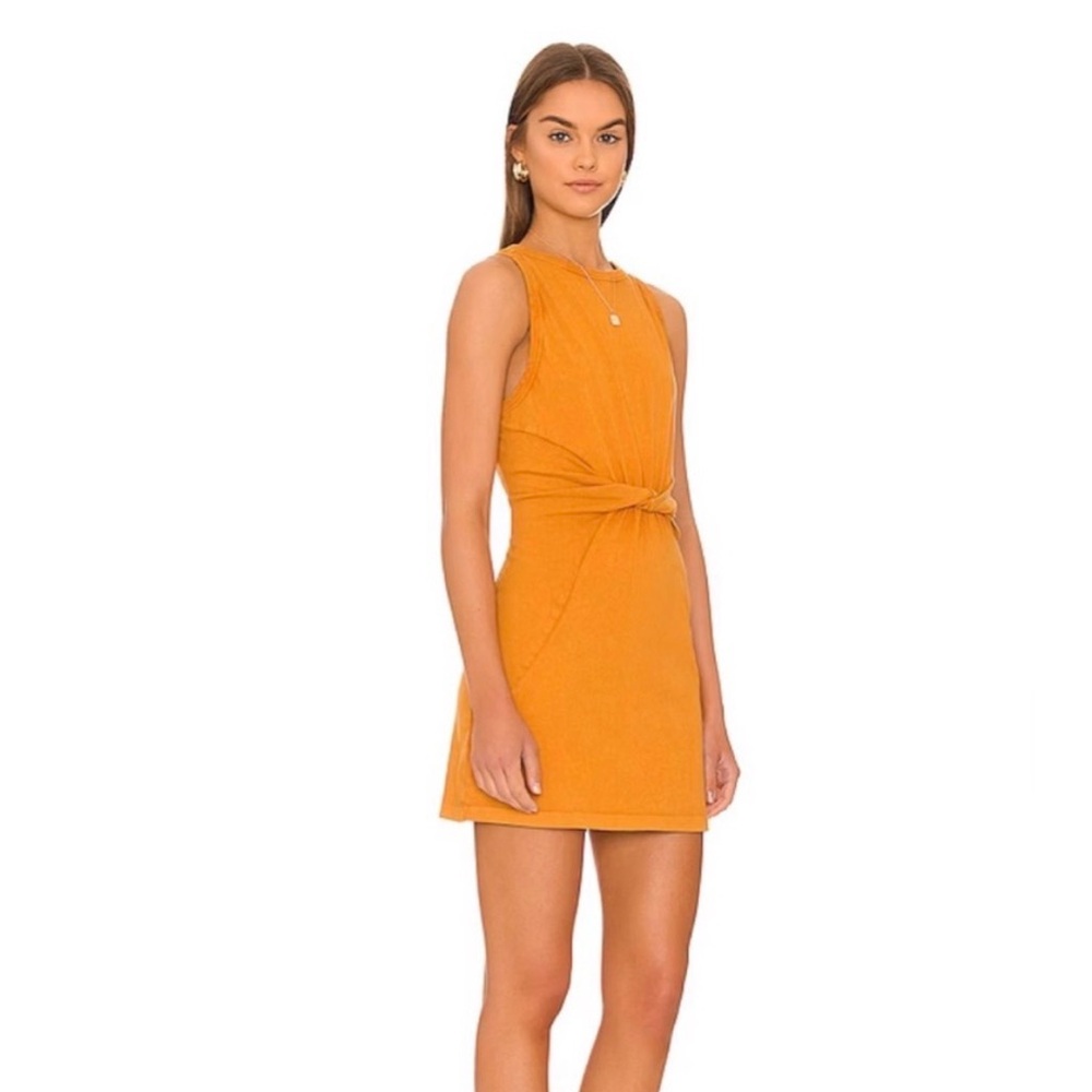 NWOT L*Space Sea View Mini in Inka Gold Twist Front Mini Dress